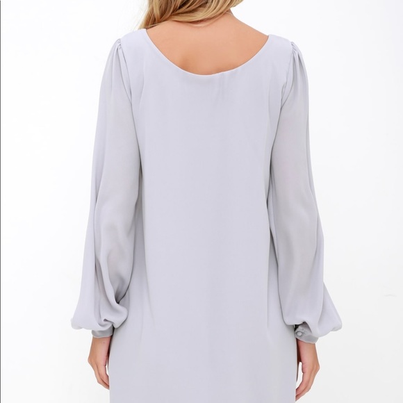 NWOT Lulus grey long sleeve dress. - Picture 2 of 6